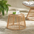 Elaine Side Table Light Brown Rattan