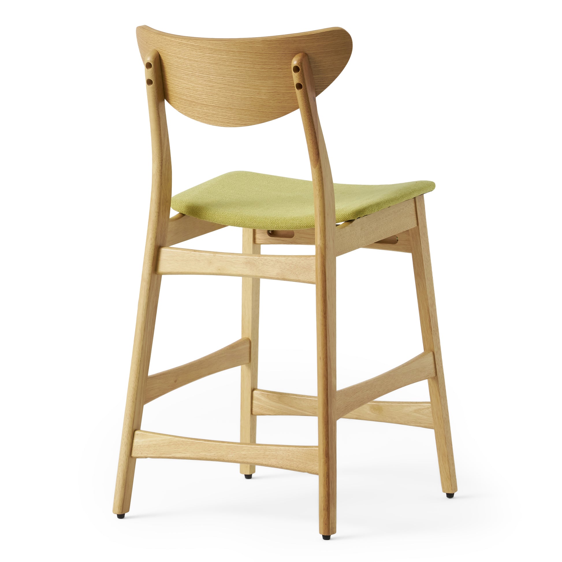 Counter Height Chair Set Of 2 Green Fabric