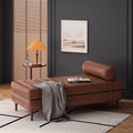 Chaise Lounge Light Brown Pu