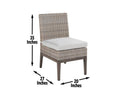 Marina Patio Side Chair Set Of 2 Brown Light Light Brown Wicker