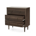 Nordic 3 Drawer Chest Walnut Mdf