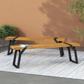 Zora Bench,Set Of 2 Teak Black Wood