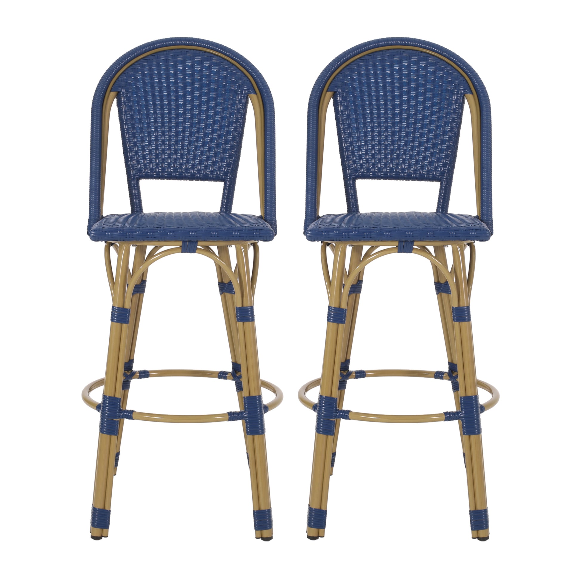 Barstool Blue Wicker