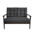 2 Seater Sofa Charcoal Grey Fabric