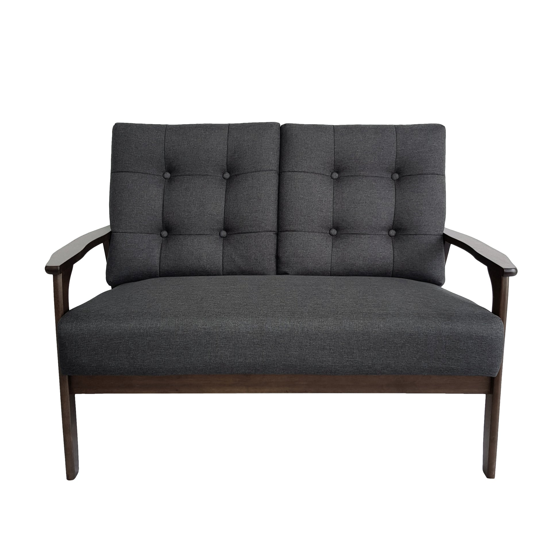 2 Seater Sofa Charcoal Grey Fabric