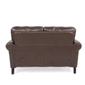 Seat Dark Brown Solid Wood Mdf