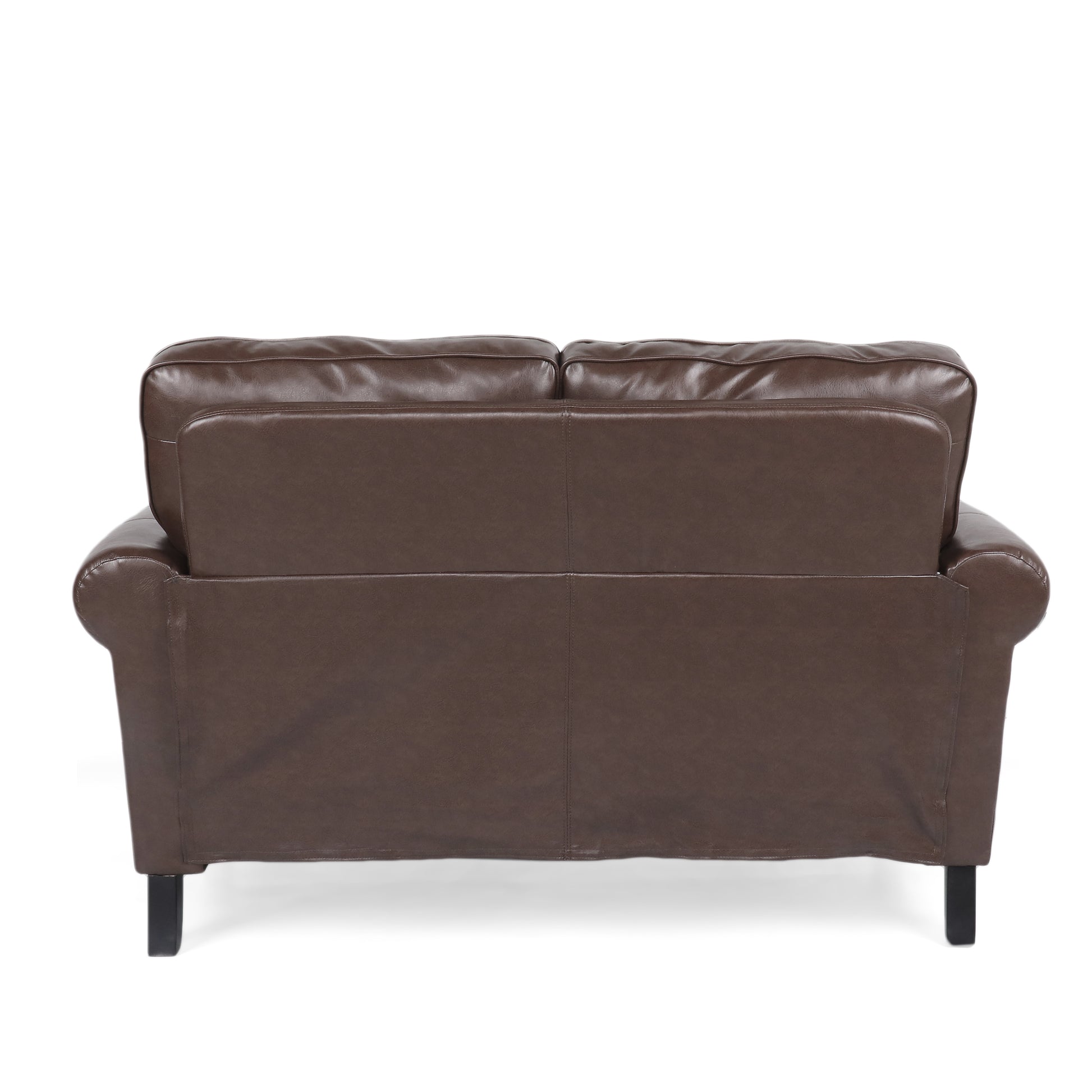 Seat Dark Brown Solid Wood Mdf