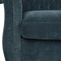 Mirod Comfy 3 Seat Sofa With Wooden Legs, For Living Room And Study Blue Fabric 3 Seat