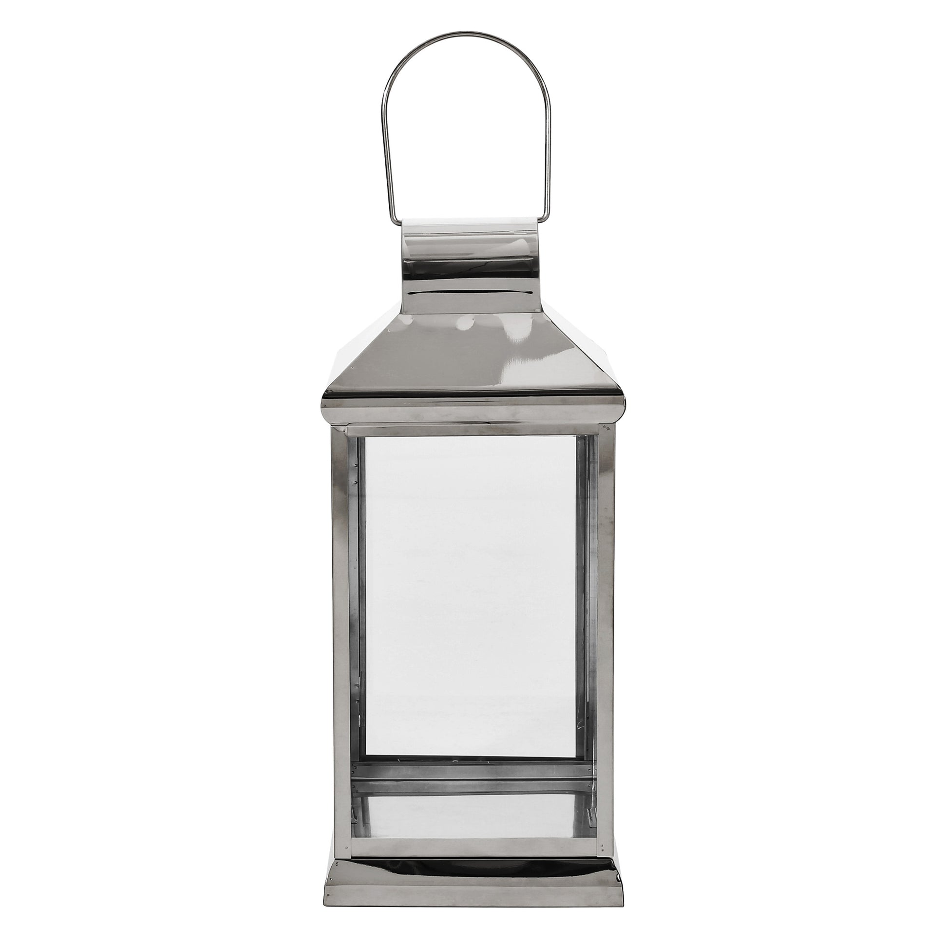 Walter 16"H Stainless Steel Lantern Silver Stainless Steel