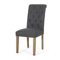 Dining Chair Mp2 Set Of 2 Charcoal Fabric