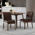 Dining Chair Dark Brown Rubber Wood