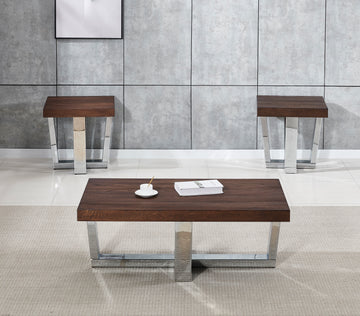 Laredo 3 Piece Table Set Brown Brown Wood