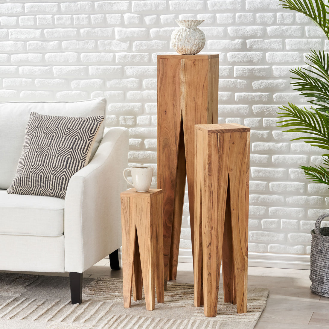 Nesting Tables Natural Wood