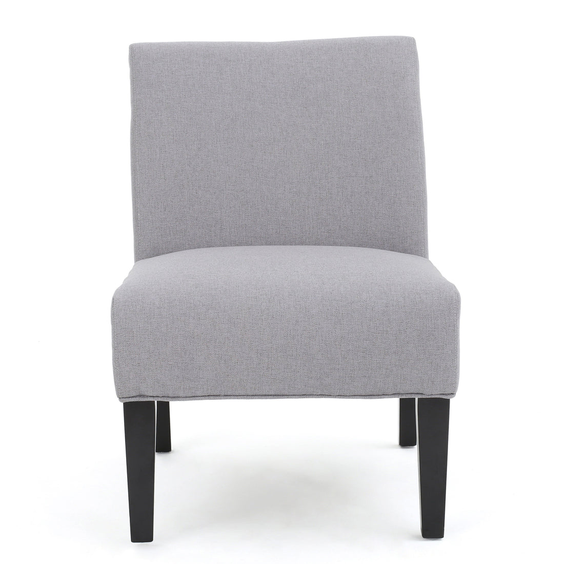 Accent Chair Light Grey Fabric