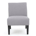 Accent Chair Light Grey Fabric