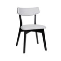 Dining Chair Set Of 2 Light Grey Fabric