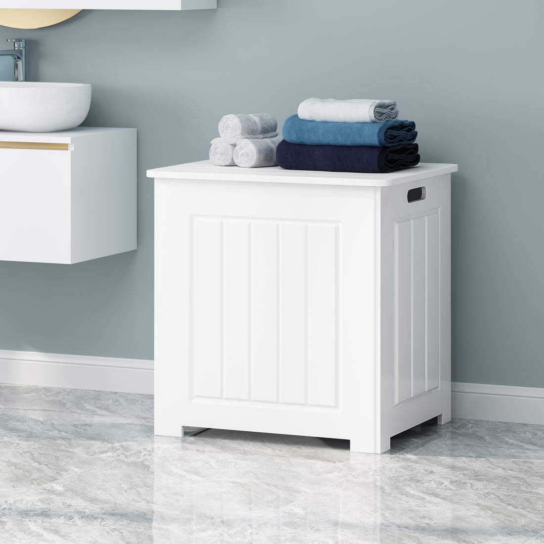 Bathroom Cabinet White Mdf