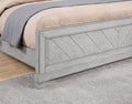 Montana King Bed Gray King Silver White Wood