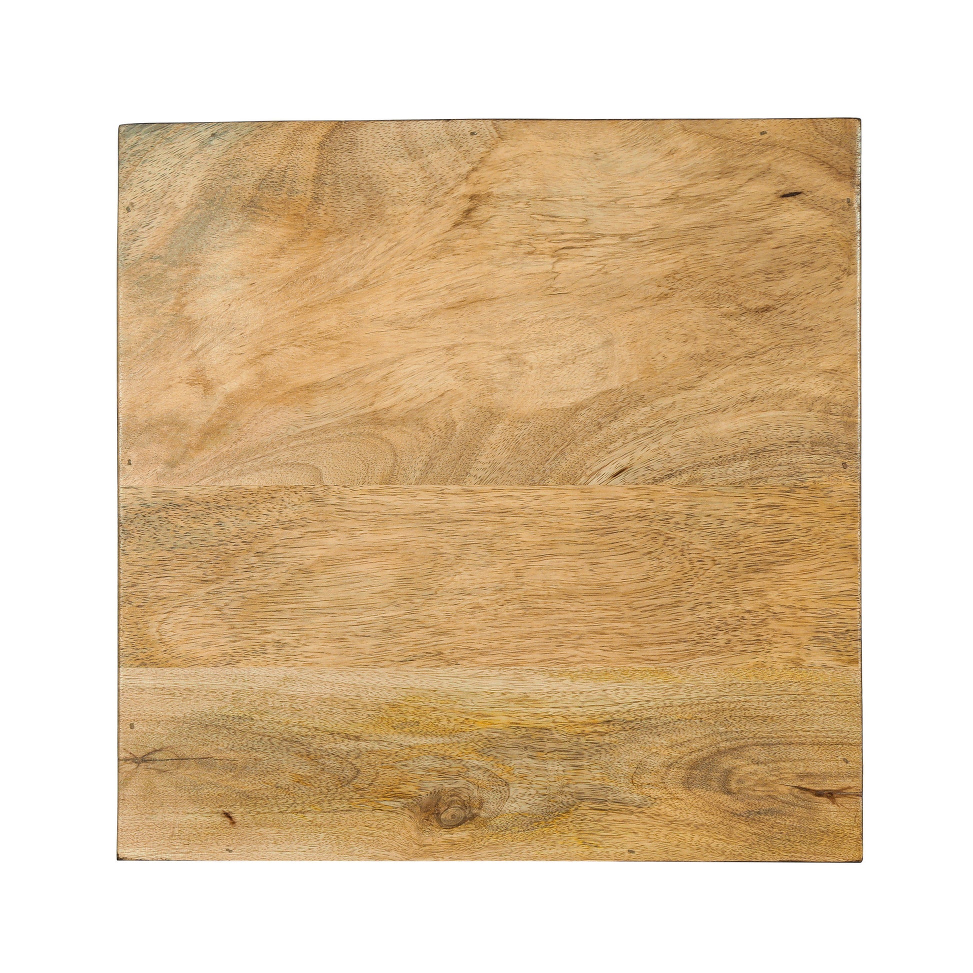 Westby Mango Wood And Cane Square Cube Ottoman Natural Wood