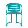 Santa Monica Bistro Set Teal Iron