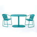 Santa Monica Bistro Set Teal Iron