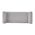 Hayes Armed Storage Bench Light Grey Fabric