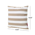 Coronado Stripe Square Pillow Set Of 2 Brown Fabric