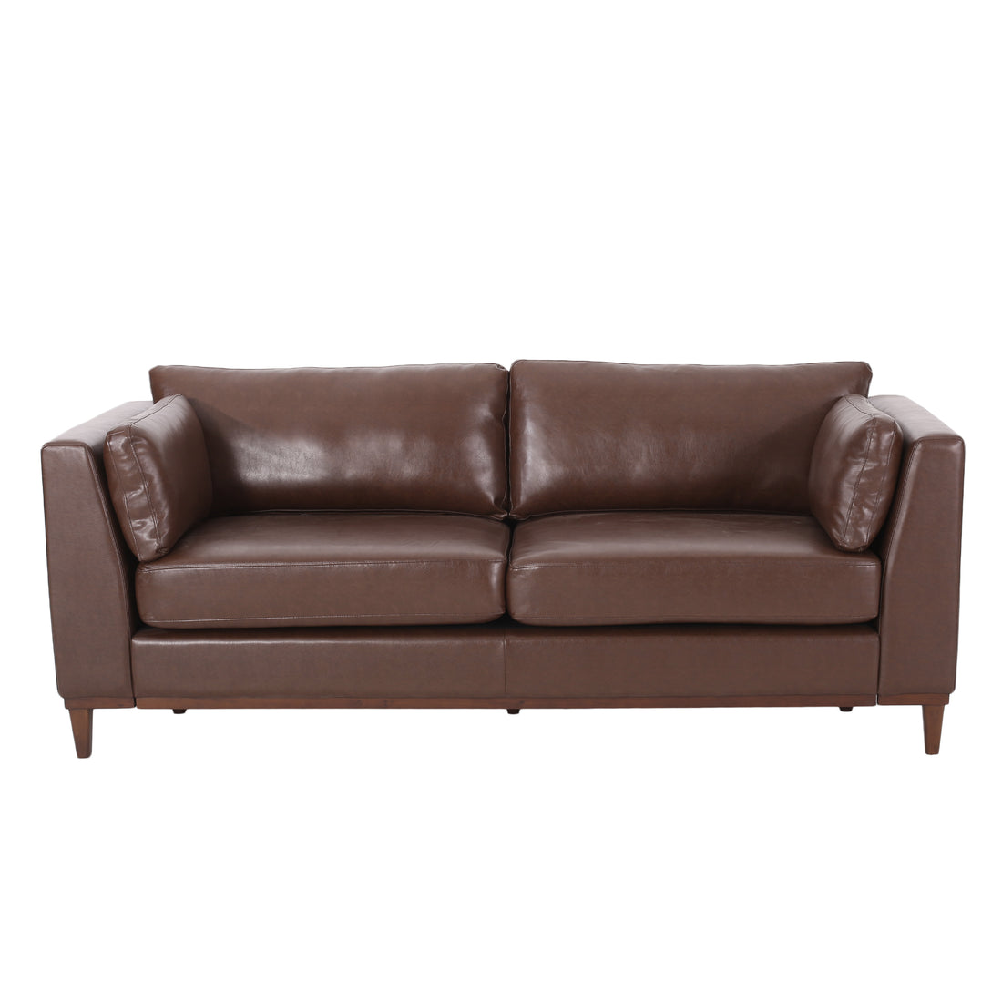 3 Seater Sofa Dark Brown Pu