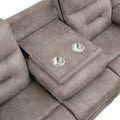 Abilene Manual Sofa Tan Tan Wood 3 Seat