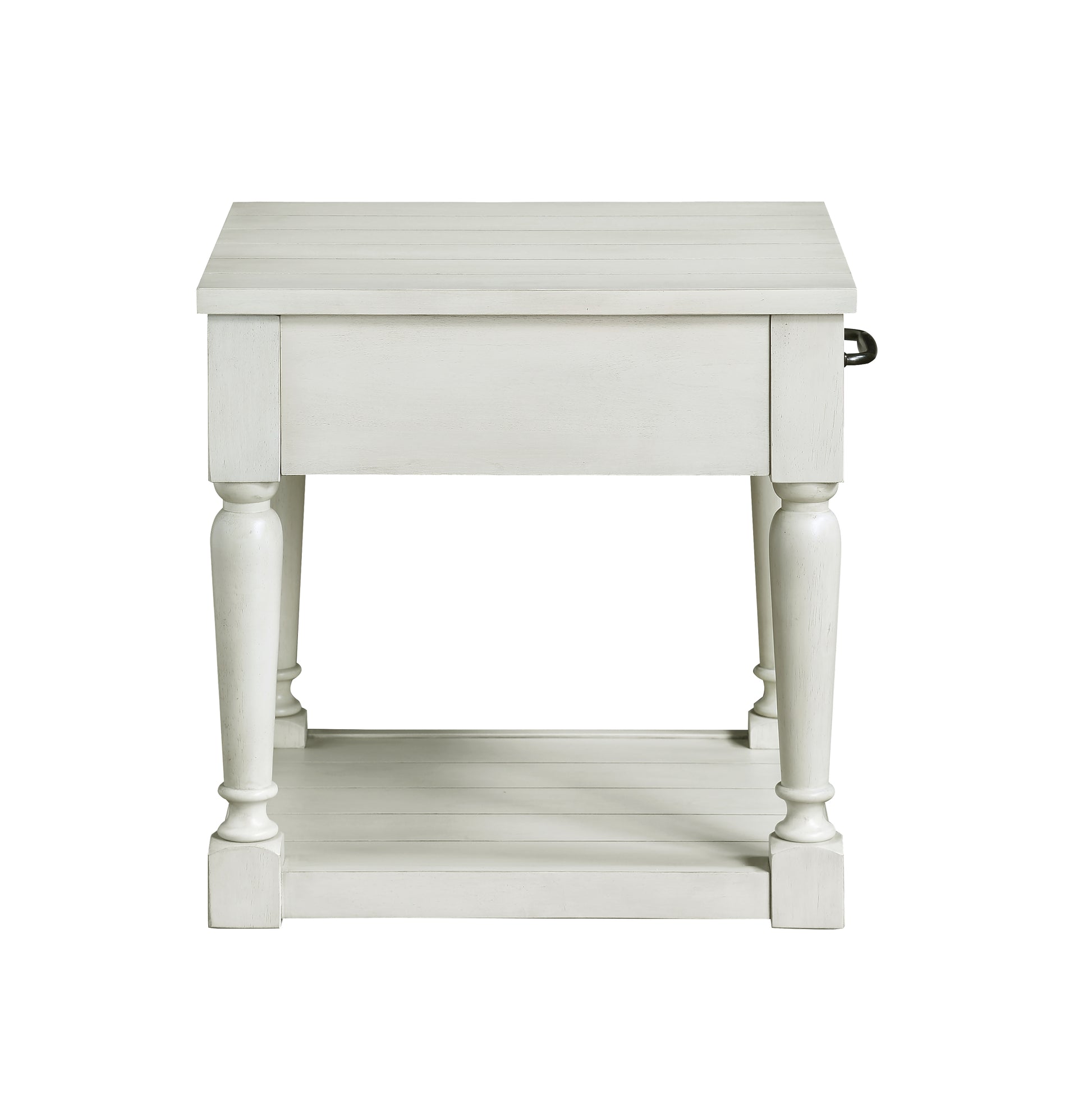 Hemingway End Table White White Wood