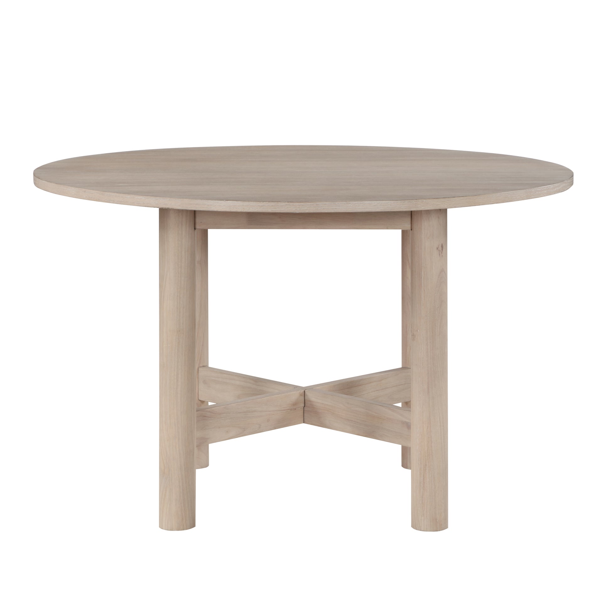 Gabby Round Dining Table Light Brown Light Brown Wood