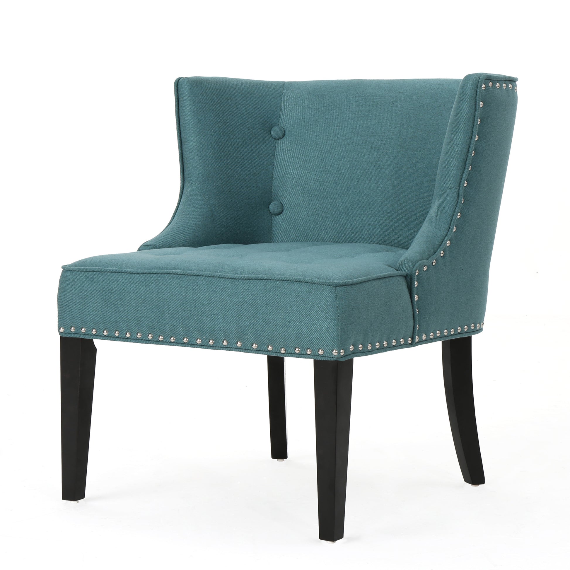 Fabric Occaisional Chair, Dark Teal Teal Fabric