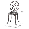 Charleston 3Pc Cast Bistro Set Copper Aluminium