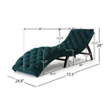 Chaise Lounge Teal Altay Velvet