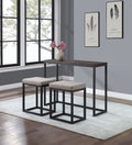 Yukon 3 Piece Counter Bar Set Dark Brown Dark Brown Wood
