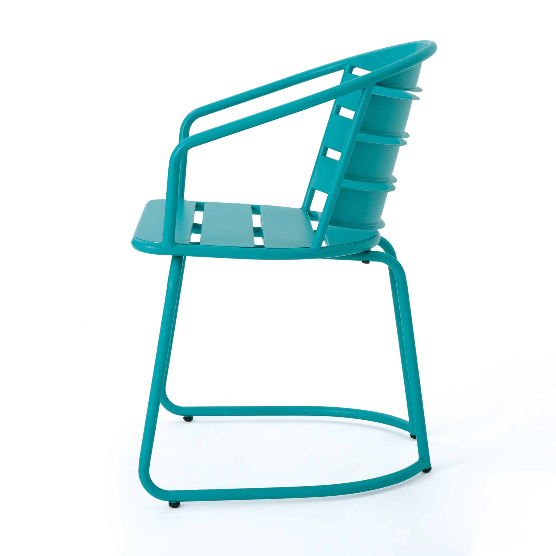 Santa Monica Bistro Set Teal Iron