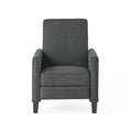 Dark Grey Linen Push Back Chair For Elegant Home D Cor Grey Fabric