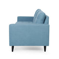 Jenny Contemporary Tufted Fabric 3 Seater Sofa Blue Fabric