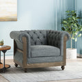 Club Chair Charcoal Fabric