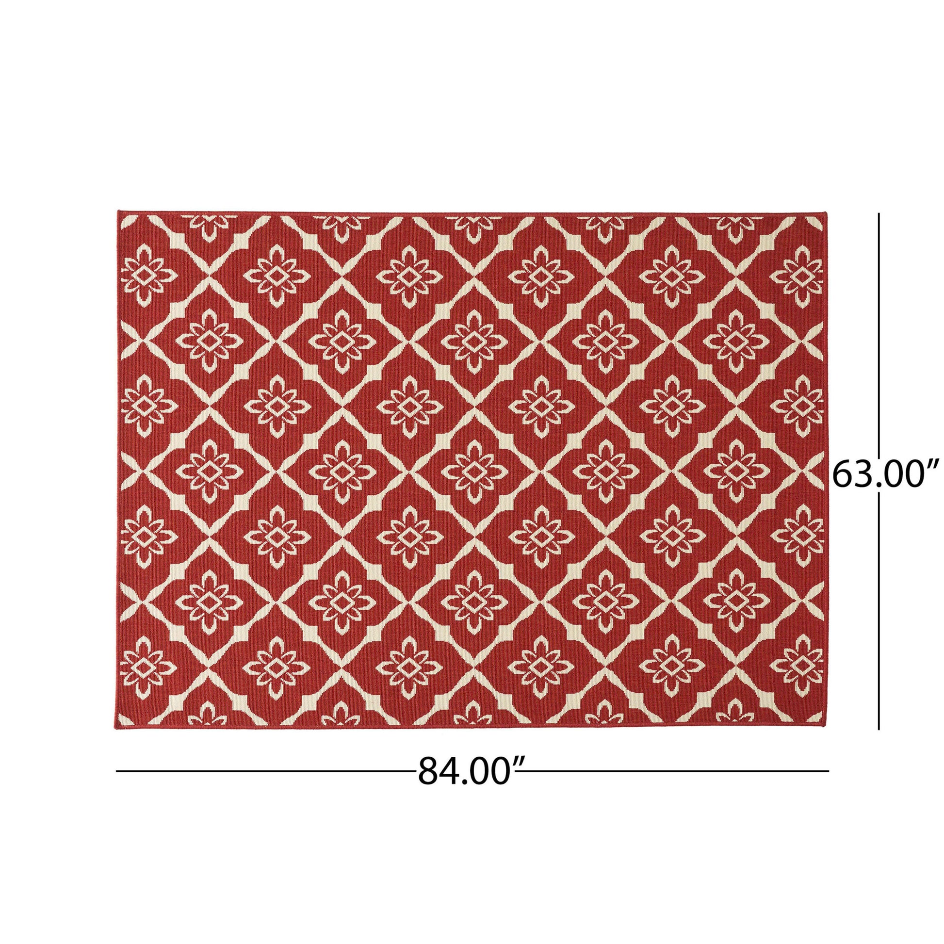 Meridian 5703R 5'3" X 7' Red Polypropylene