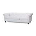 Sofa 3 Seater White Pu