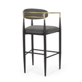 Barstool Set Of 2 Charcoal Fabric