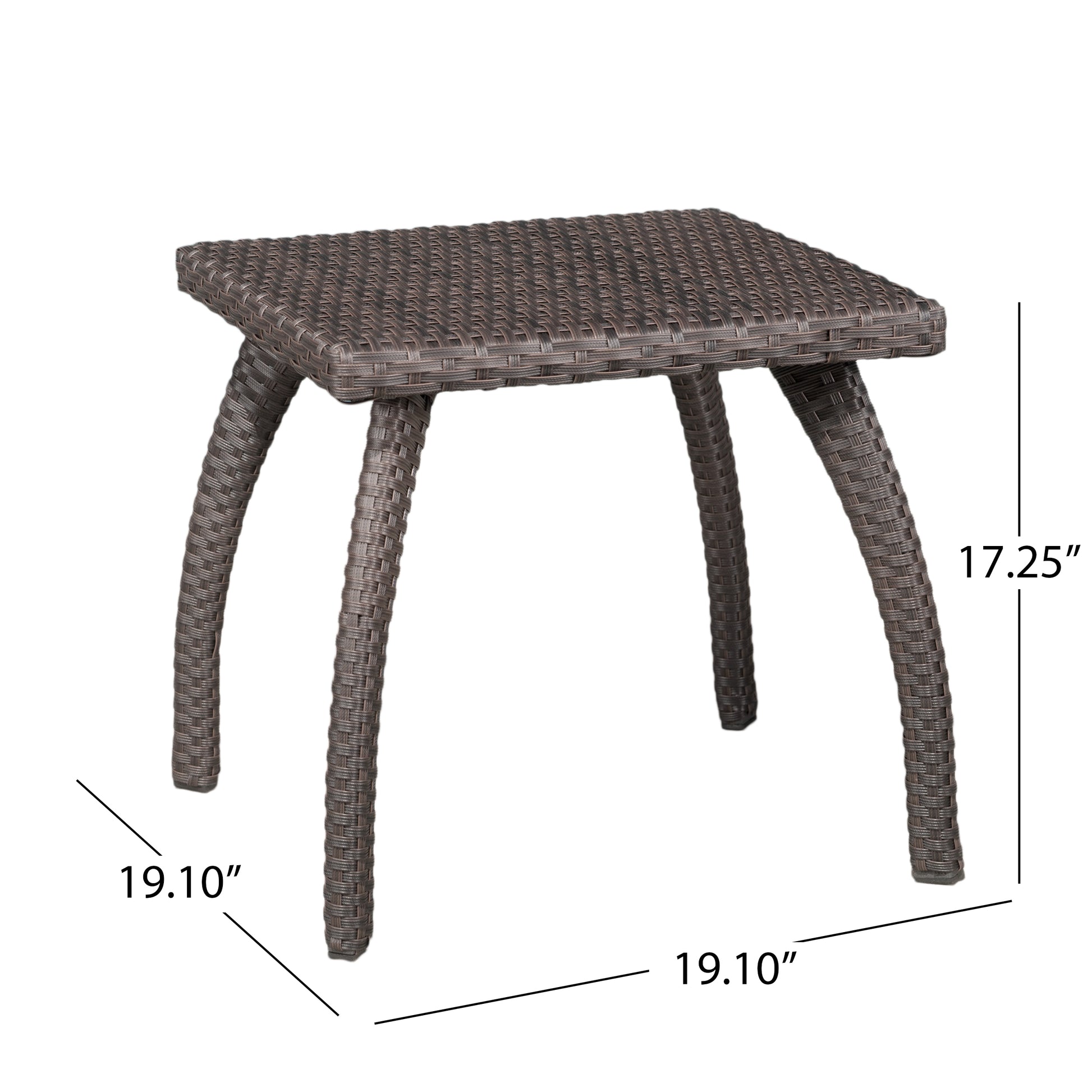 Honolulu Brown Side Table Brown Rattan