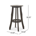 Pike Barstool Dark Grey Acacia Wood