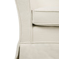 Swivel Chair White Fabric