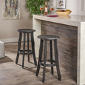 Pike Barstool Dark Grey Acacia Wood