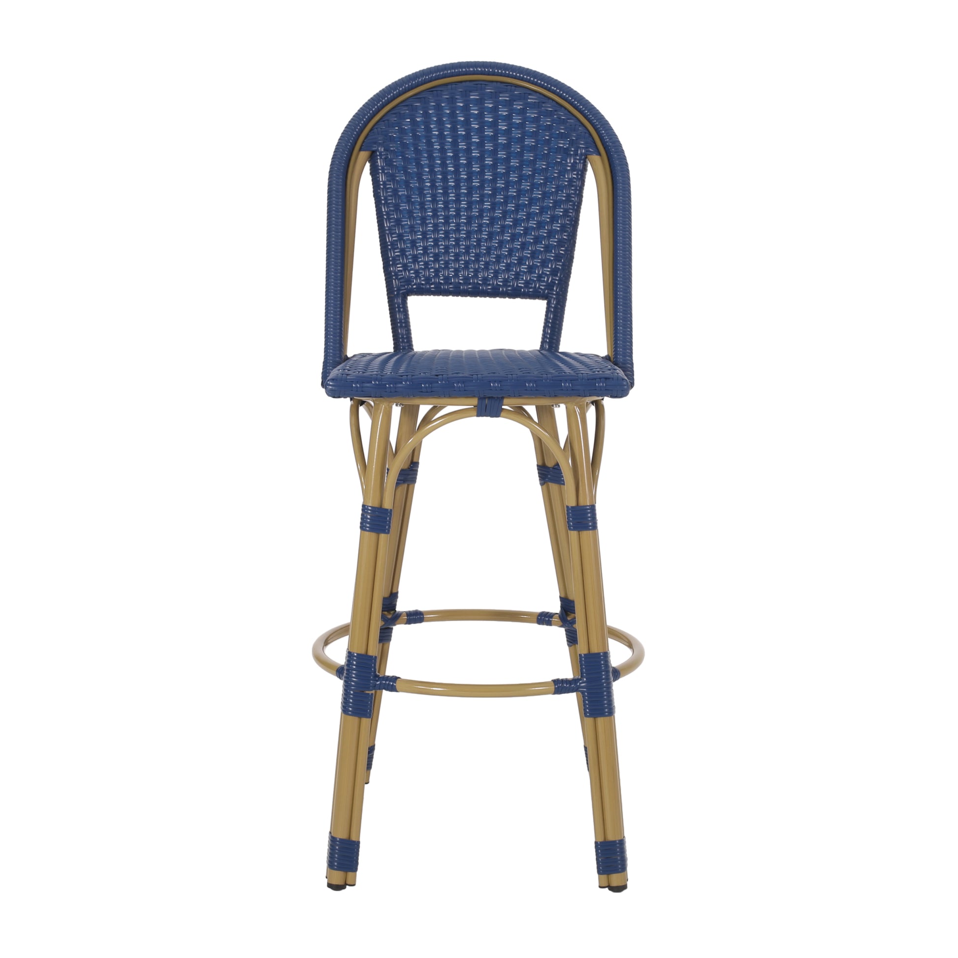 Barstool Blue Wicker