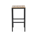 Ezra Barstool Teak Black Acacia Wood