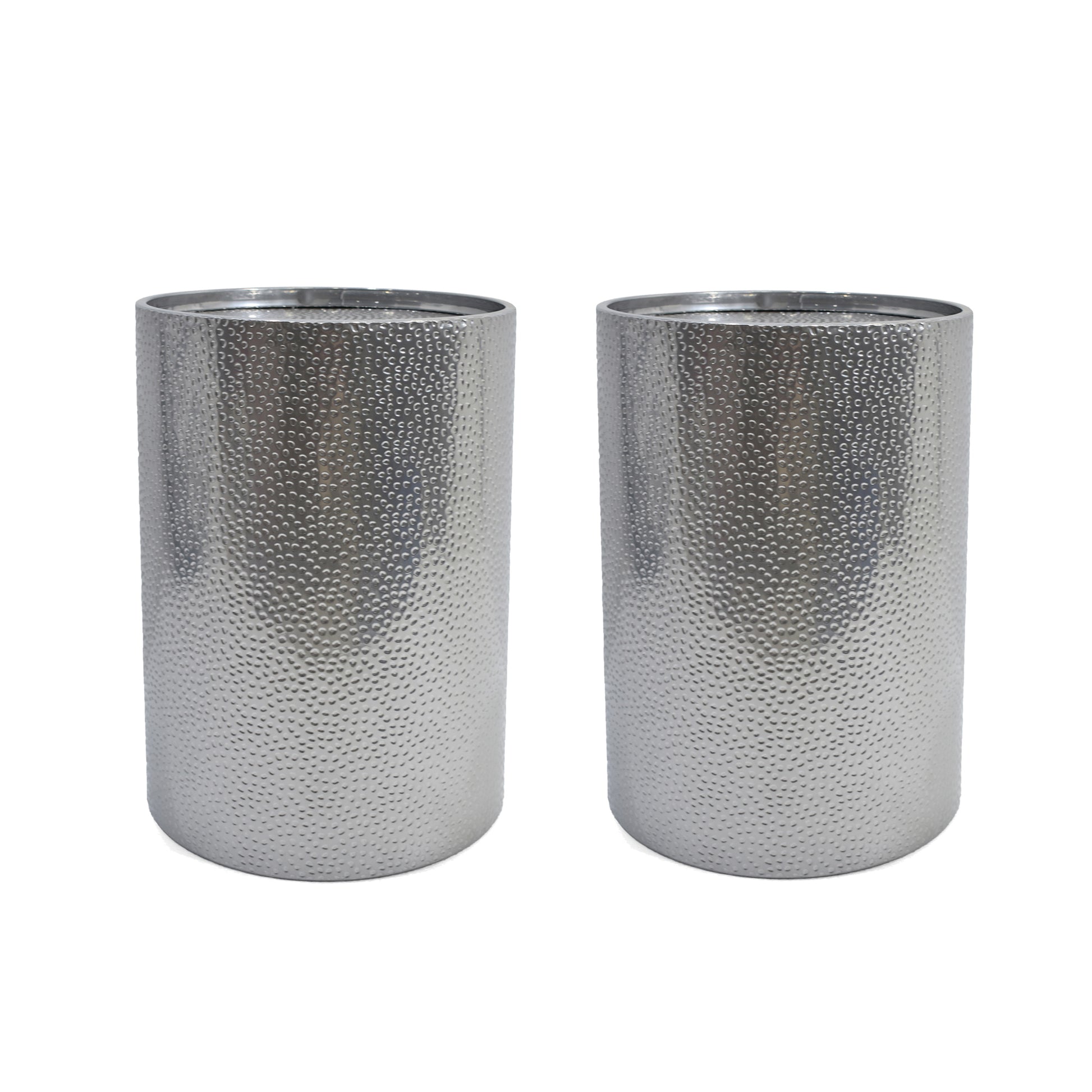 Metal Side Table Silver Iron