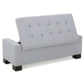 Guernsey Ottoman Light Grey Fabric